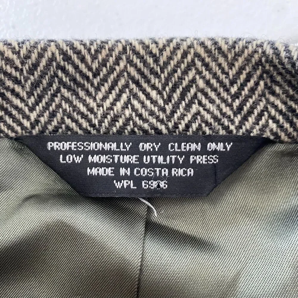 John Alexander Men’s Gray Tweed‎ Herringbone Wool Sport Coat Blazer Jacket 46R